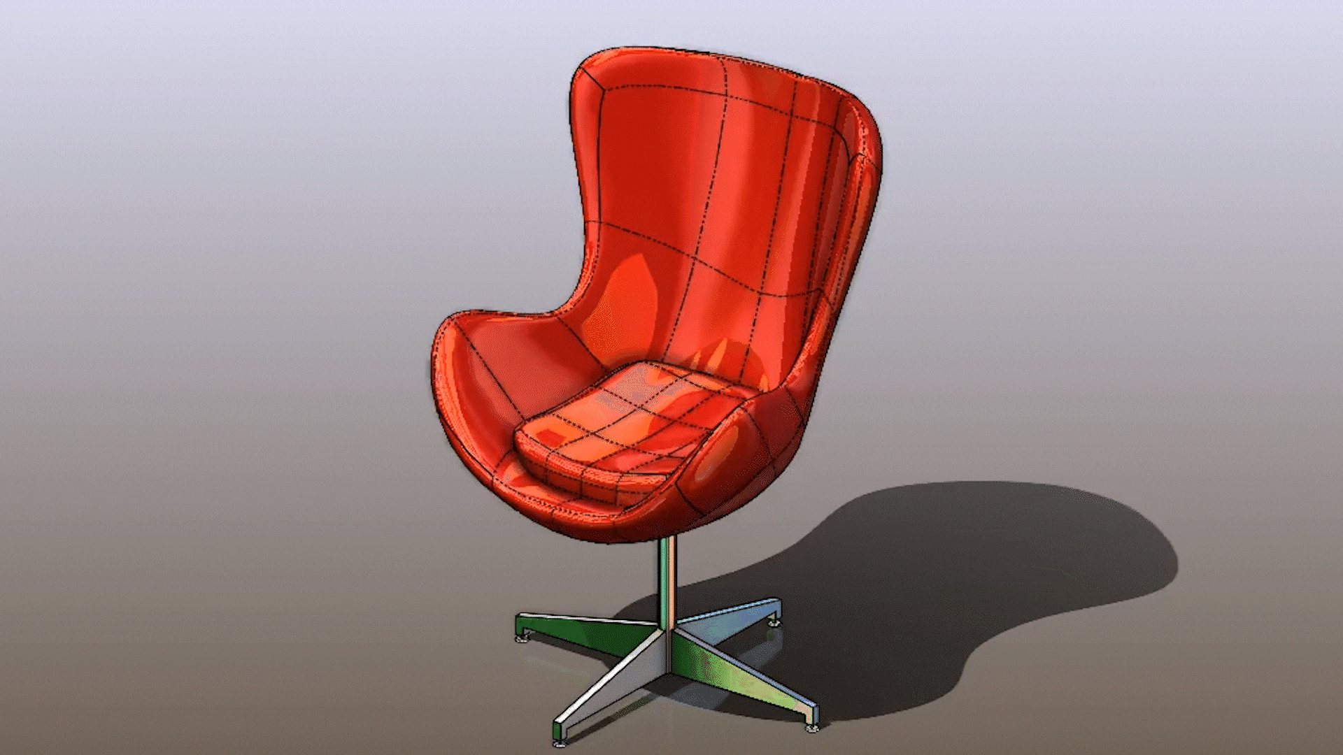 Rotating a chair built in SOLIDWORKS xShape