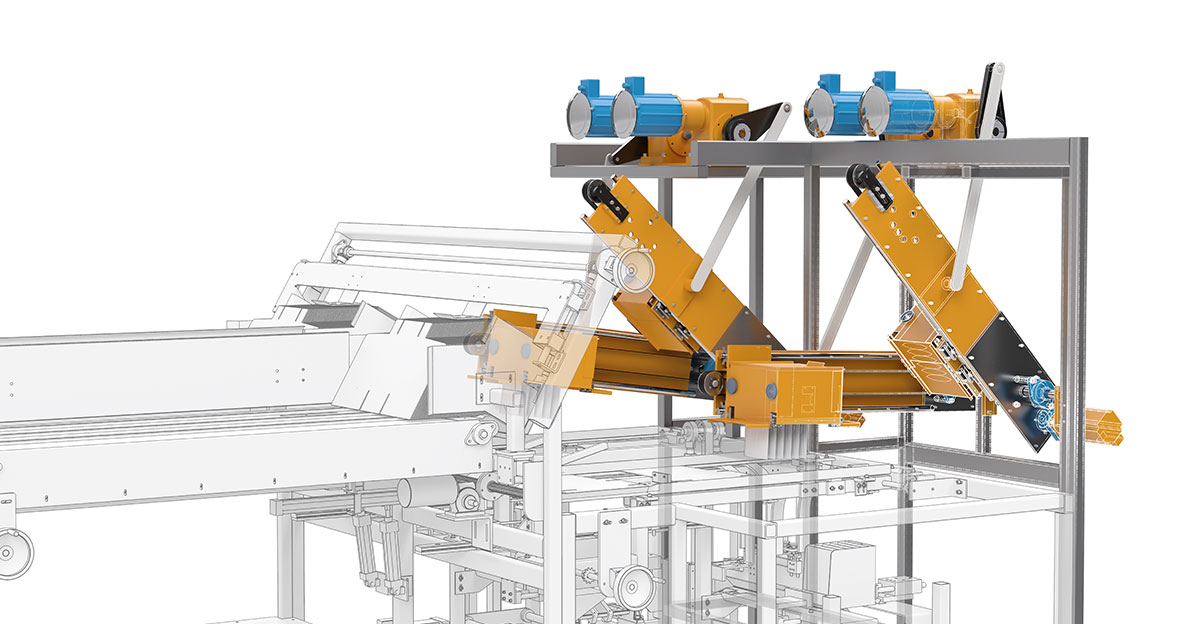 Autodesk Inventor rendering of a packaging machine.