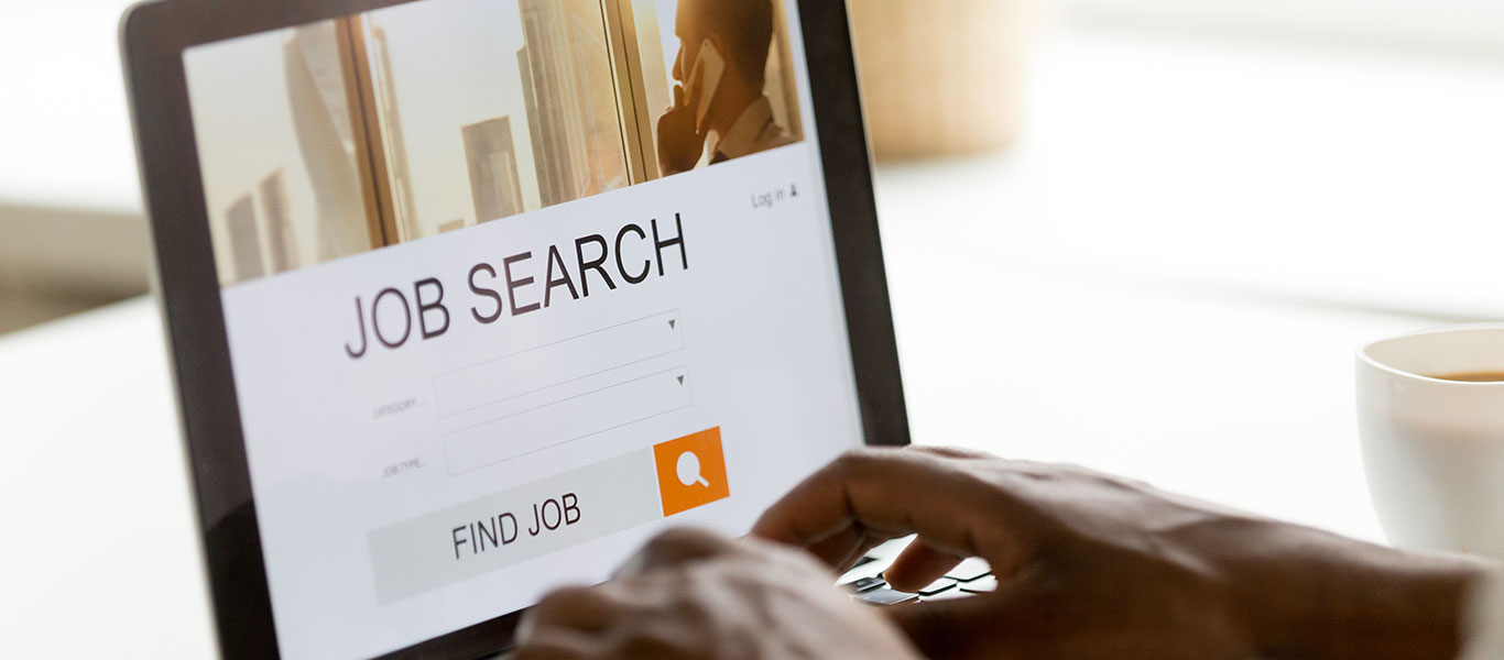 Prospective employee using a job search website.