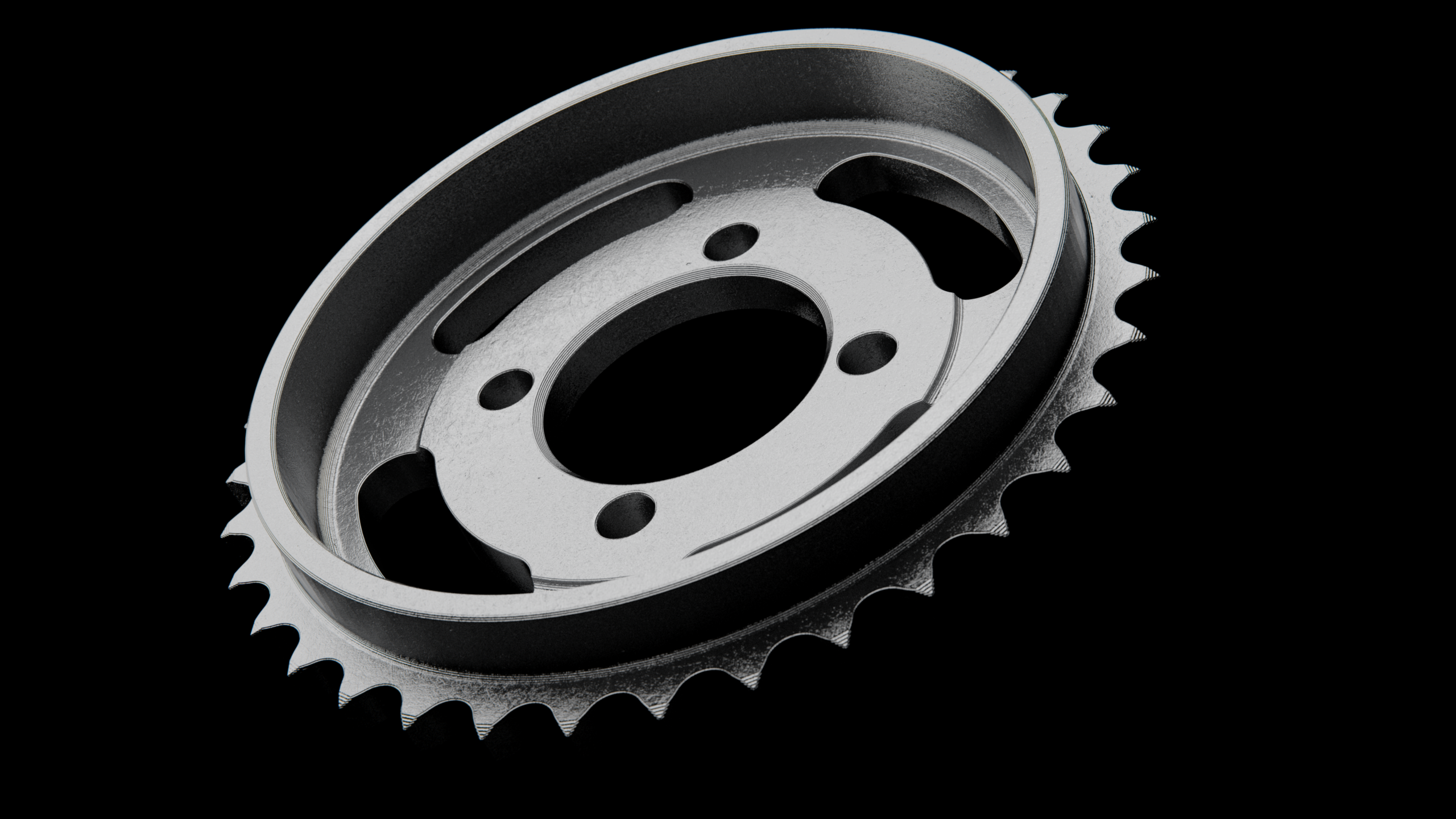 3D printed metal sprocket printed on the Markforged Metal X 3D printer