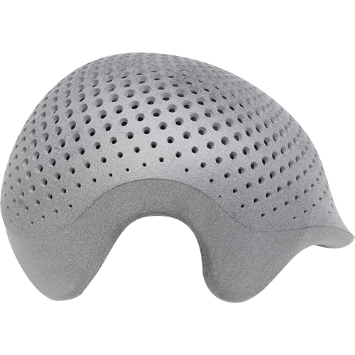Vapor Smoothed 3D printed helmet before smoothing