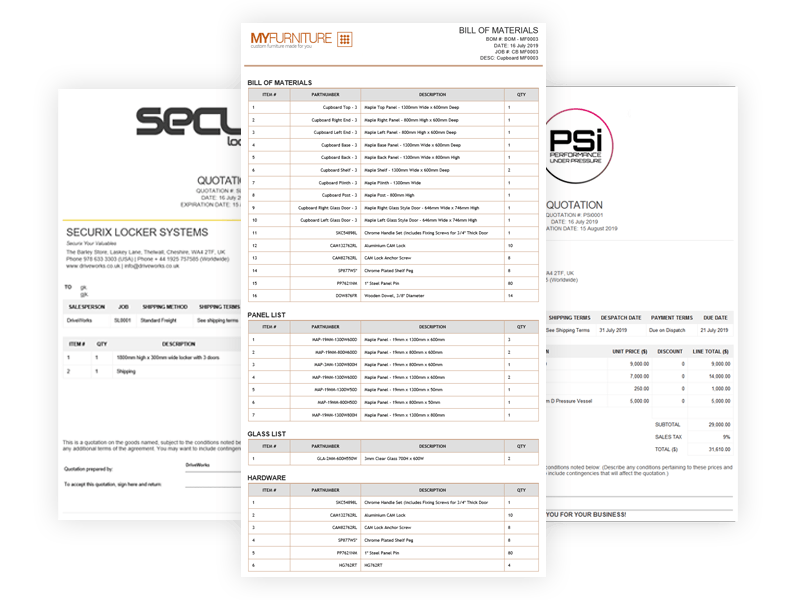 Customizable Documents - DriveWorks
